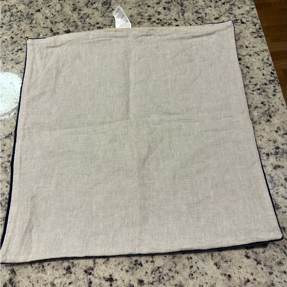 Crate&Barrel Deep Sea 20"x20" Faux Mohair Throw Pillow Cover - Picture 2 of 4